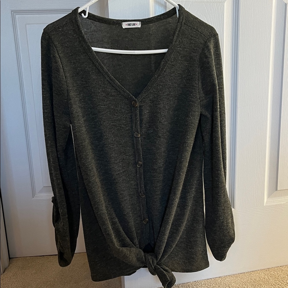 First Love tie sweater